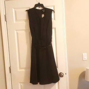 Black Vintage Dress with Belt